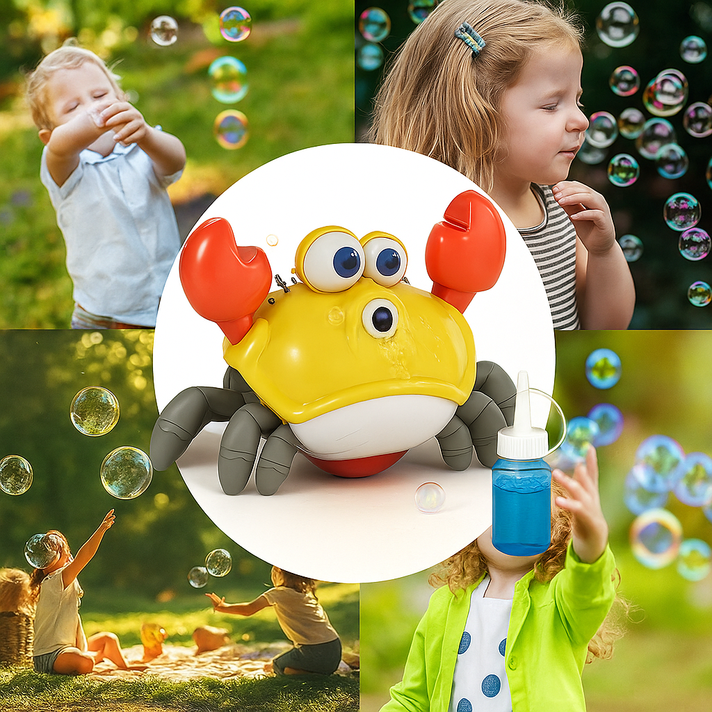 Cangrejo Burbujero – Máquina Automática de Burbujas con Luces y Música®
