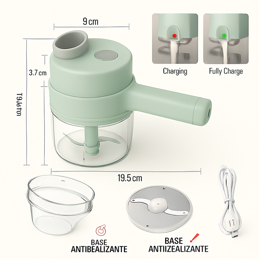 Cortador Eléctrico de Verduras Portátil Cocina Rápida y Sin Esfuerzo®