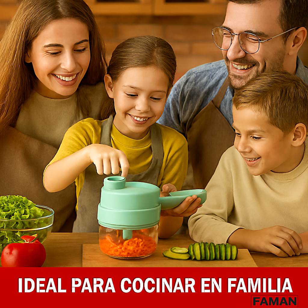Cortador Eléctrico de Verduras Portátil Cocina Rápida y Sin Esfuerzo®