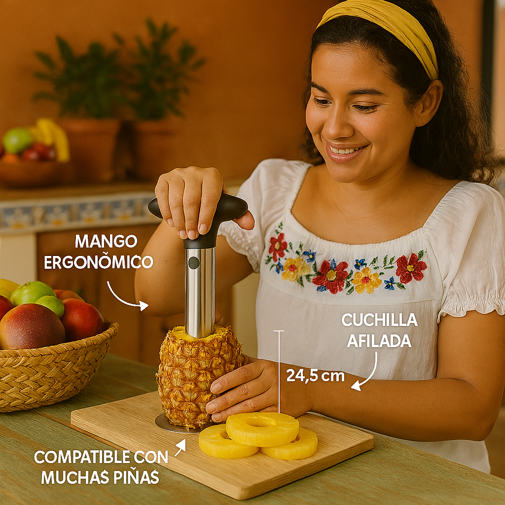 Pelador De Piña Inoxidable – Rodajas Perfectas Sin Esfuerzo®