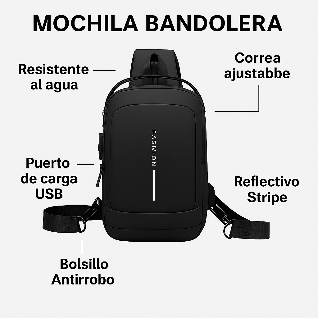 Bolso Impermeable Antirrobo con Puerto USB®