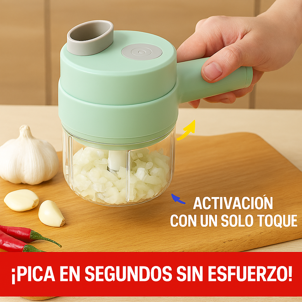 Cortador Eléctrico de Verduras Portátil Cocina Rápida y Sin Esfuerzo®
