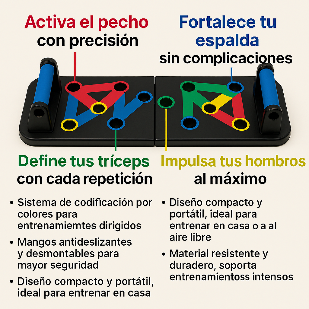 Tablero Plegable Para Flexiones Con Guía Visual®