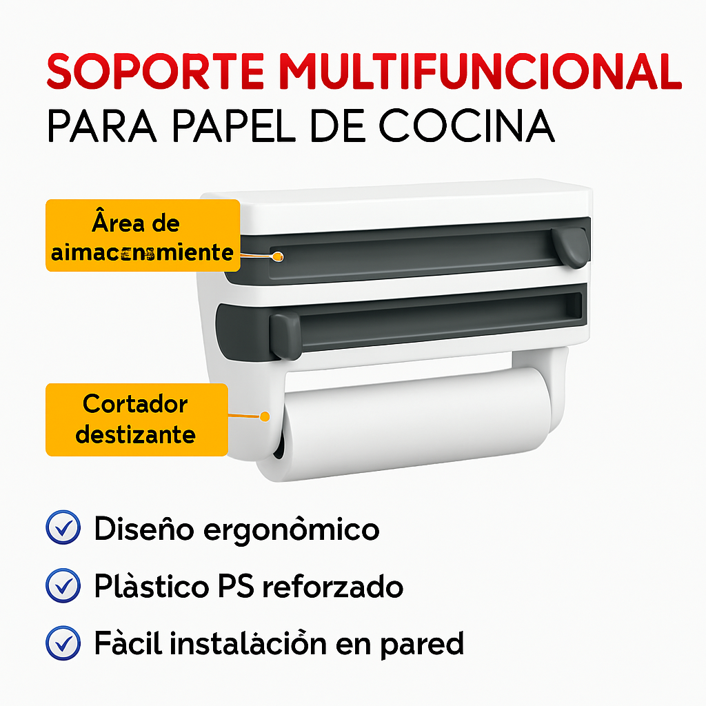 Dispensador de Papel de Cocina Montado en Pared®