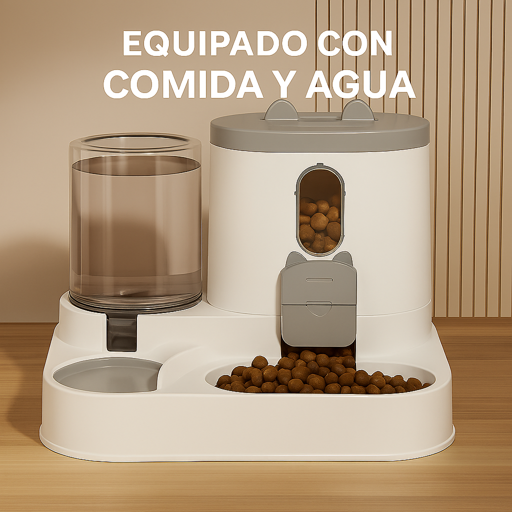 Comedero y Bebedero Automático 2 en 1 para Mascotas®