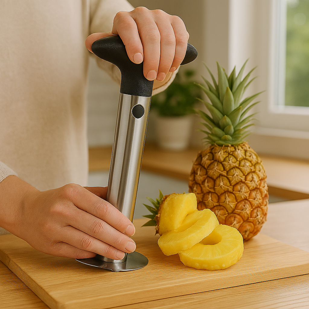 Pelador De Piña Inoxidable – Rodajas Perfectas Sin Esfuerzo®