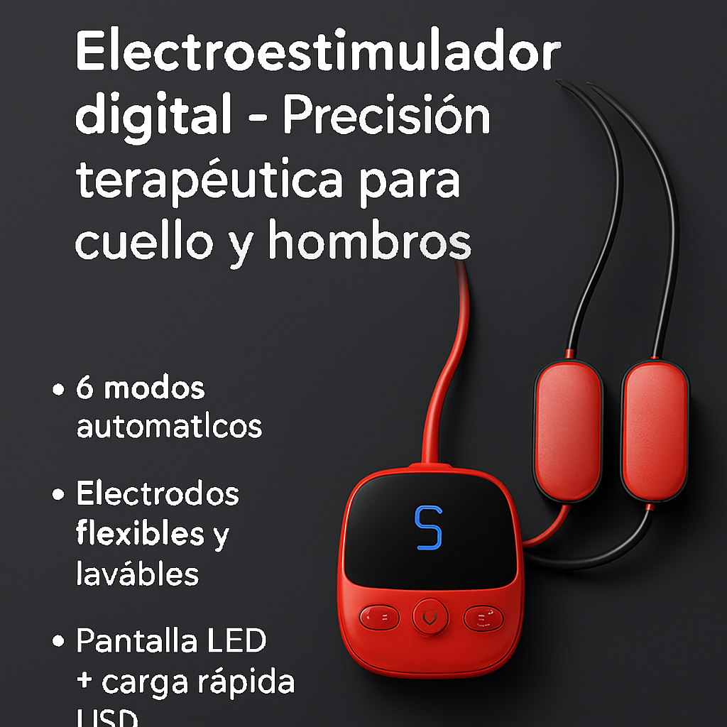 Masajeador de Cuello Portátil TENS + EMS®