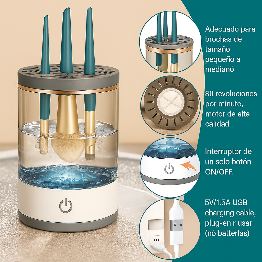Limpiador Eléctrico de Brochas de Maquillaje ®