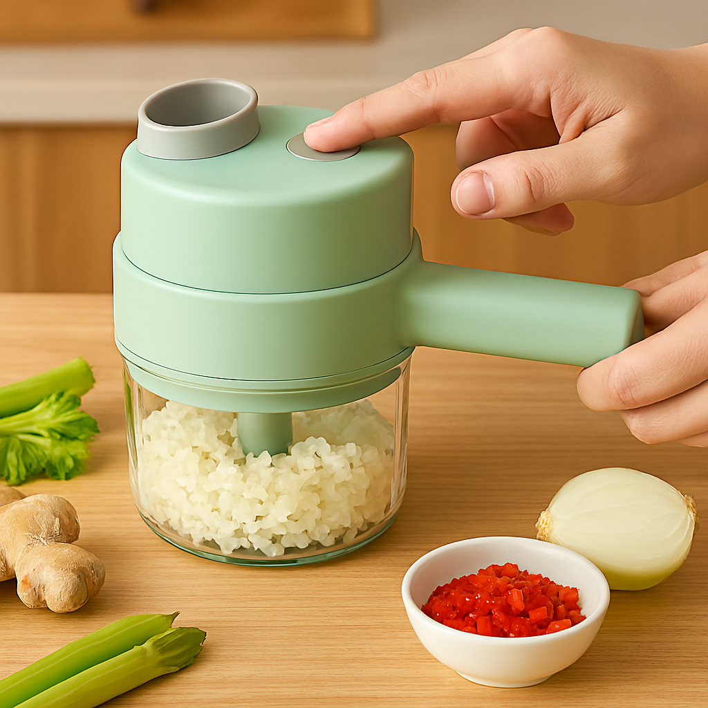 Cortador Eléctrico de Verduras Portátil  Cocina Rápida y Sin Esfuerzo®