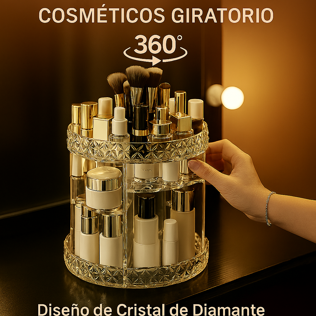 Organizador Acrílico Giratorio 360° de Diamante®